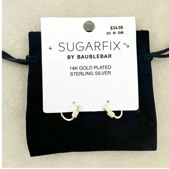 NWT Sugarfix by Baublebar 14k Gold Plated Sterling Silver Earrings 30 - Picture 1 of 2